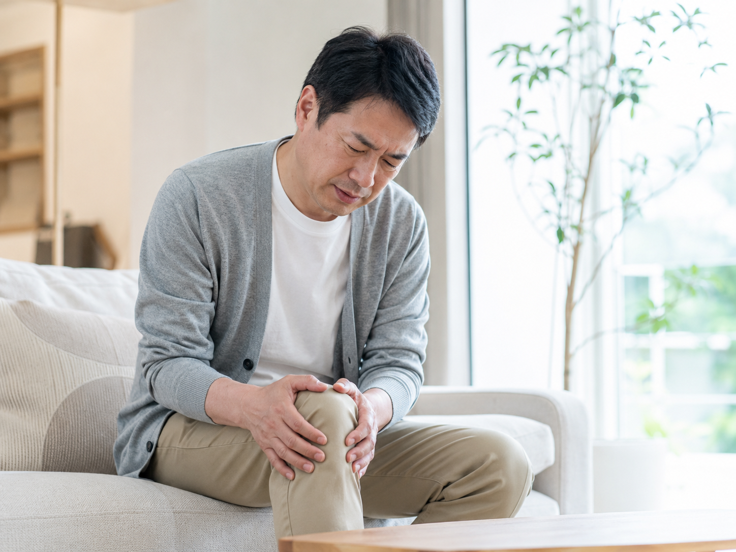 松本市で膝痛に悩む方へ整体りびるどが膝と身体全体のつながりを確認するイメージ