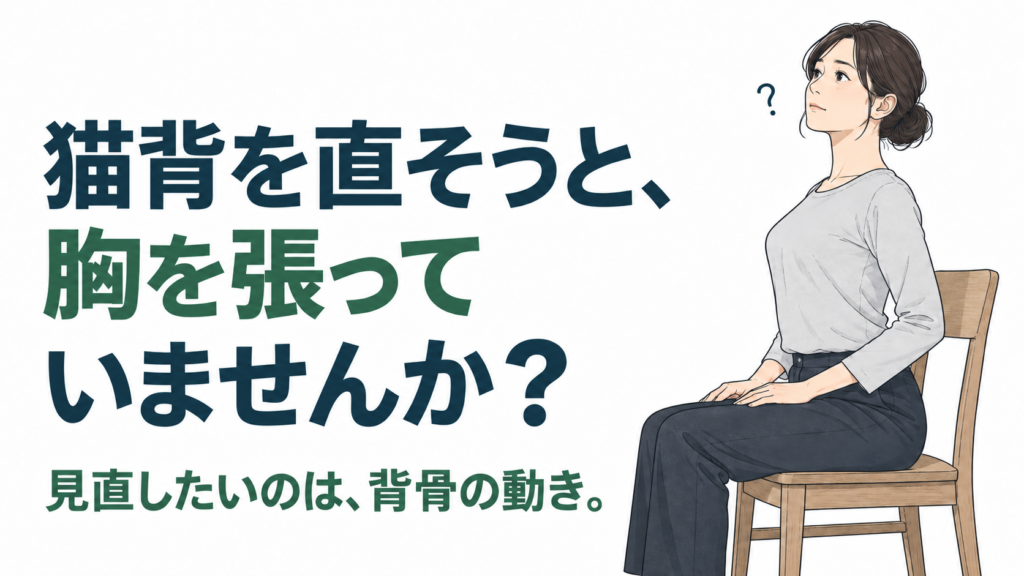 猫背を直そうと、胸を張っていませんか？というブログ記事の表紙