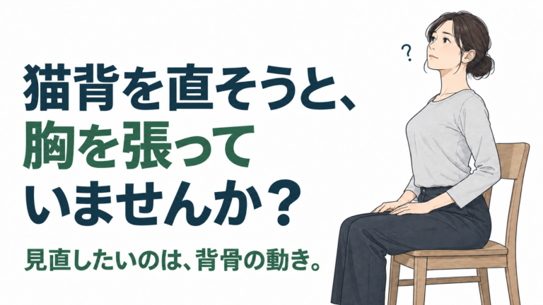 猫背を直そうと、胸を張っていませんか?というブログ記事の表紙